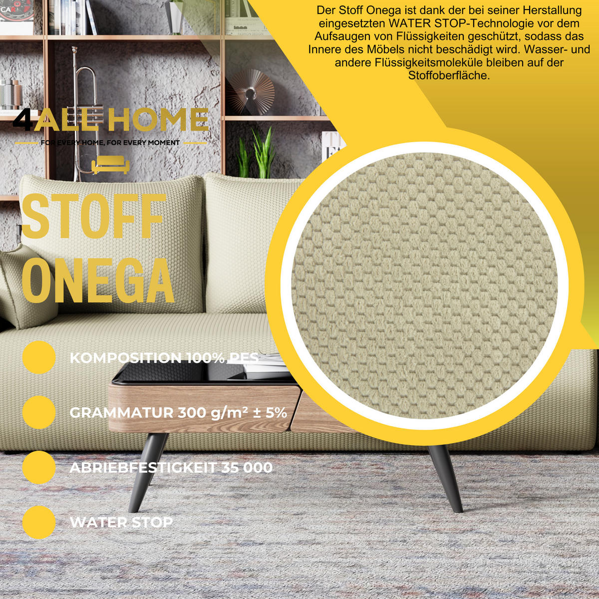 SOFA Bubi mit Bettkasten und Schlaffunktion, Cordstoff - Beige, Holzwerkstoff (242/85/95cm)