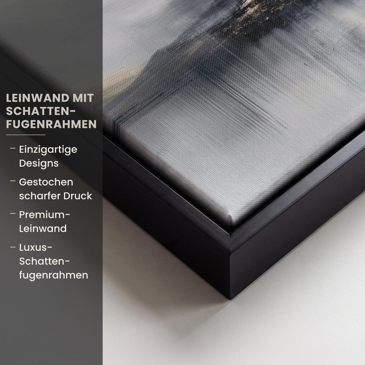 LEINWAND Bilder mit Rahmen - Abstrakt - Malerei - Christentum - Kreuz - 40x30 - Weiß, Textil (40/30cm) - MuchoWow