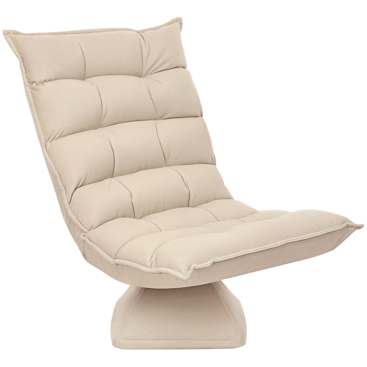 RELAXSESSEL DE-06632 drehbar, Leinenoptik Beige - Beige, Textil/Metall (70/95/62cm) - ComfortXL