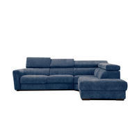 ECKSOFA CALVERA 5-Sitzer, dunkelblau - Dunkelblau, Holzwerkstoff/Textil (298/239cm) - Courtois Laville