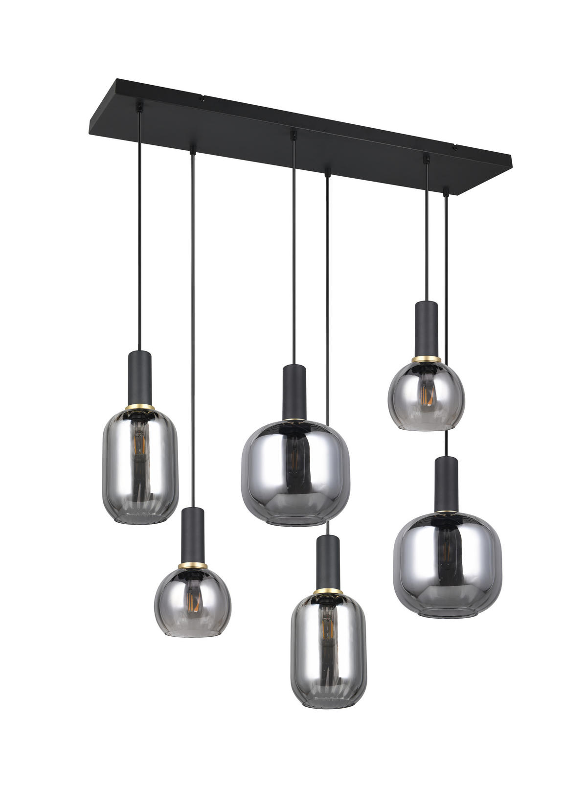 HÄNGELAMPE DIVA - Schwarz - 0/0/150 cm - Schwarz, Metall (92/92/150cm) - Trio Leuchten