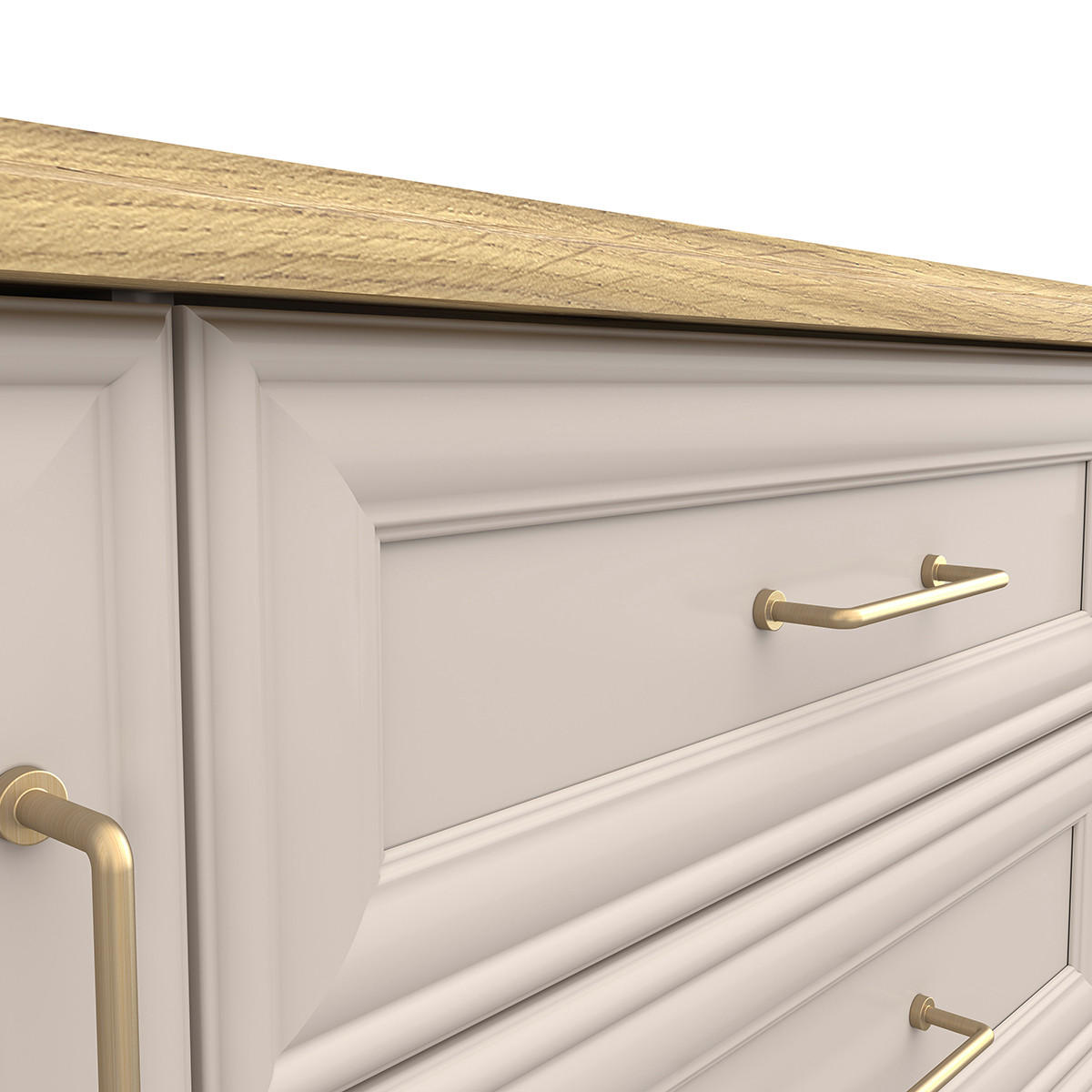 SIDEBOARD Perle Kaschmir - Beige, Holzwerkstoff (154/89/44cm) - Petits-meubles