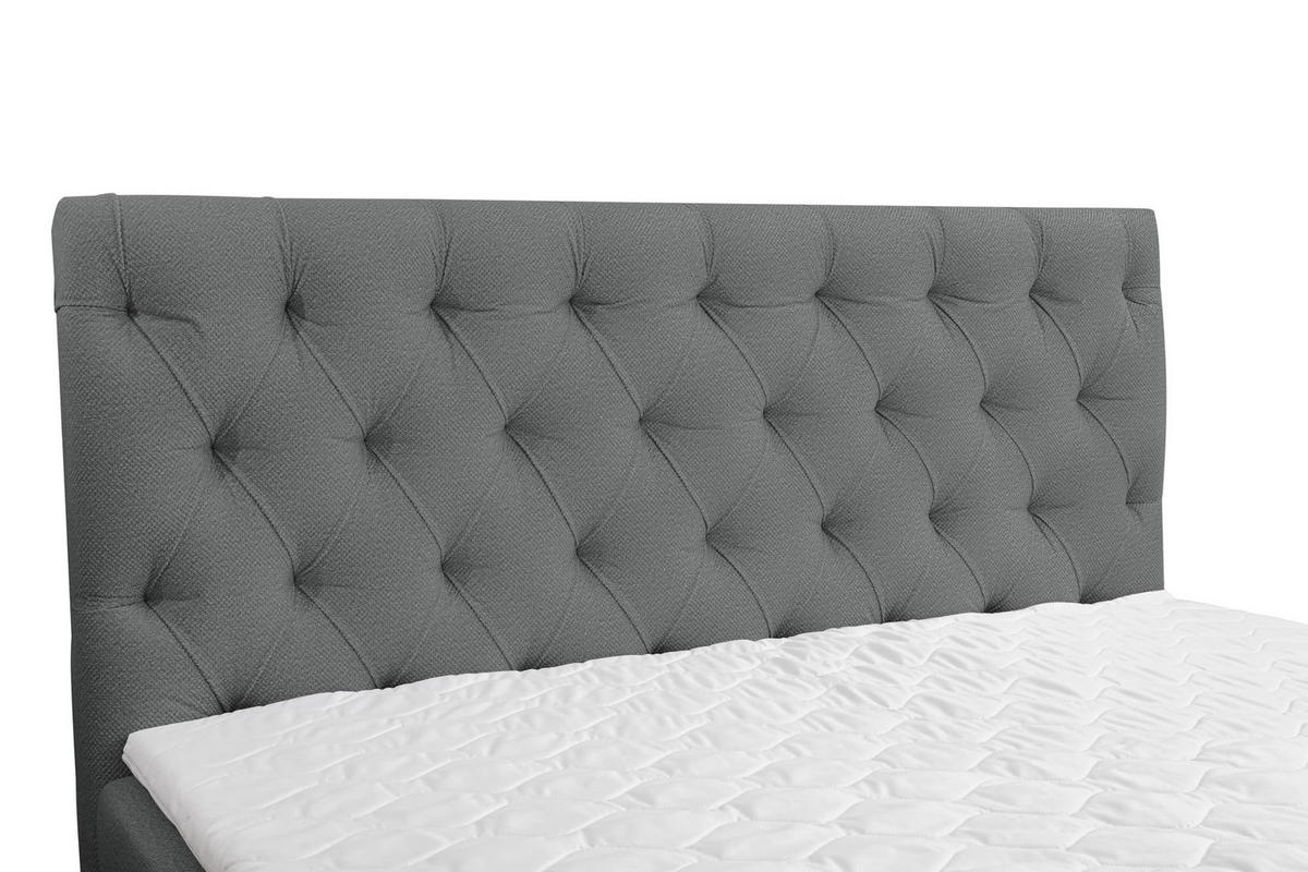 BOXBETT CLIPSO mit zwei Bettkästen H2/H3 Matratze 180 x 200 cm - Grau, Holzwerkstoff (180/200cm) - VENASI MÖBEL