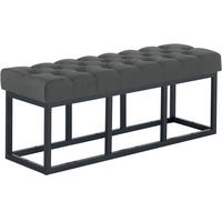 SITZBANK 120/38 cm Stoff Dunkelgrau - Dunkelgrau/Schwarz, Textil/Metall (120/46/38cm) - CLP