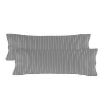 KISSENBEZUG oxford 45x110 cm (x2) grau - Grau, Textil (45/110cm) - Happy Friday