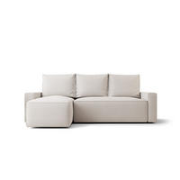 ECKSOFA mit Schlaffunktion SAVIO Curio 02 Links - Creme, Textil (232/140cm) - Bedante