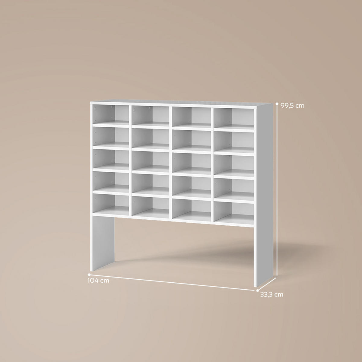 SCHUHSCHRANK Liguria Anthrazit 20 Fächer - Honigeiche/Anthrazit, Holzwerkstoff (104/99/33cm) - Livinity®