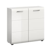 KOMMODE ICE (B/H/T: ca. 80/81/34 cm) in Weiß/weiß hochglanz - Weiß, Holzwerkstoff (80/81/34cm)