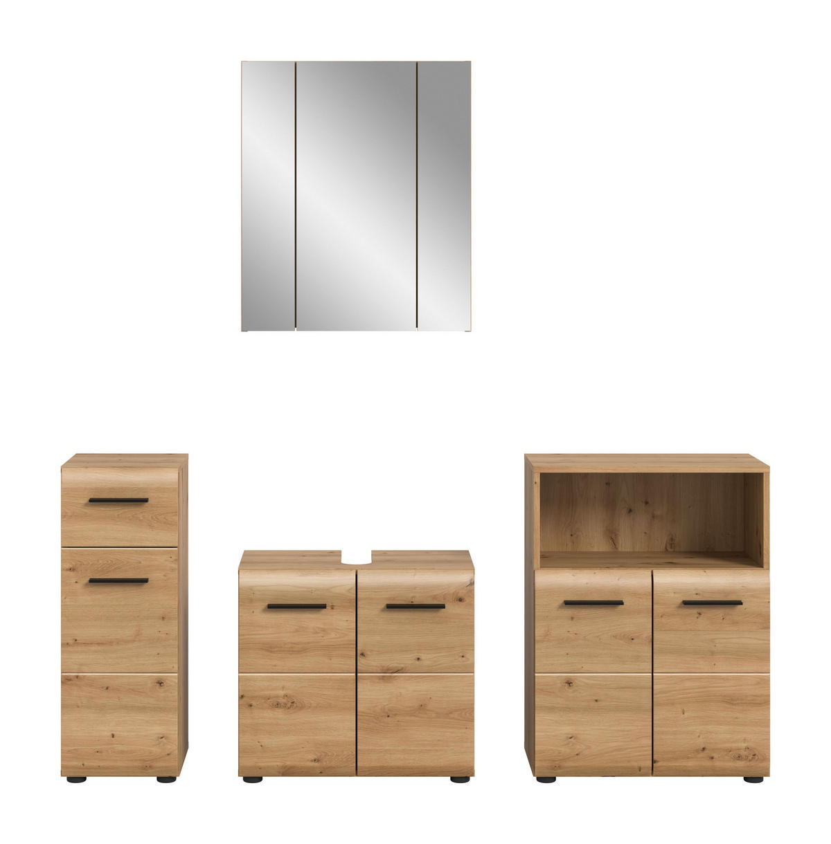 BAD-SET ICE 4-tlg. (B/H/T: ca. 180/185/30 cm) in Artisan Oak Nachbildung/Artisan Oak Nachbildung - Eiche Artisan, Holz (180/185/30cm)