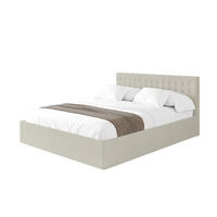 POLSTERBETT mit Bettkasten und Lattenrost, Boxbett ohne Matratze - PARI 180x200 Creme - Creme, Holzwerkstoff/Textil (180/200cm) - ALTDECOR