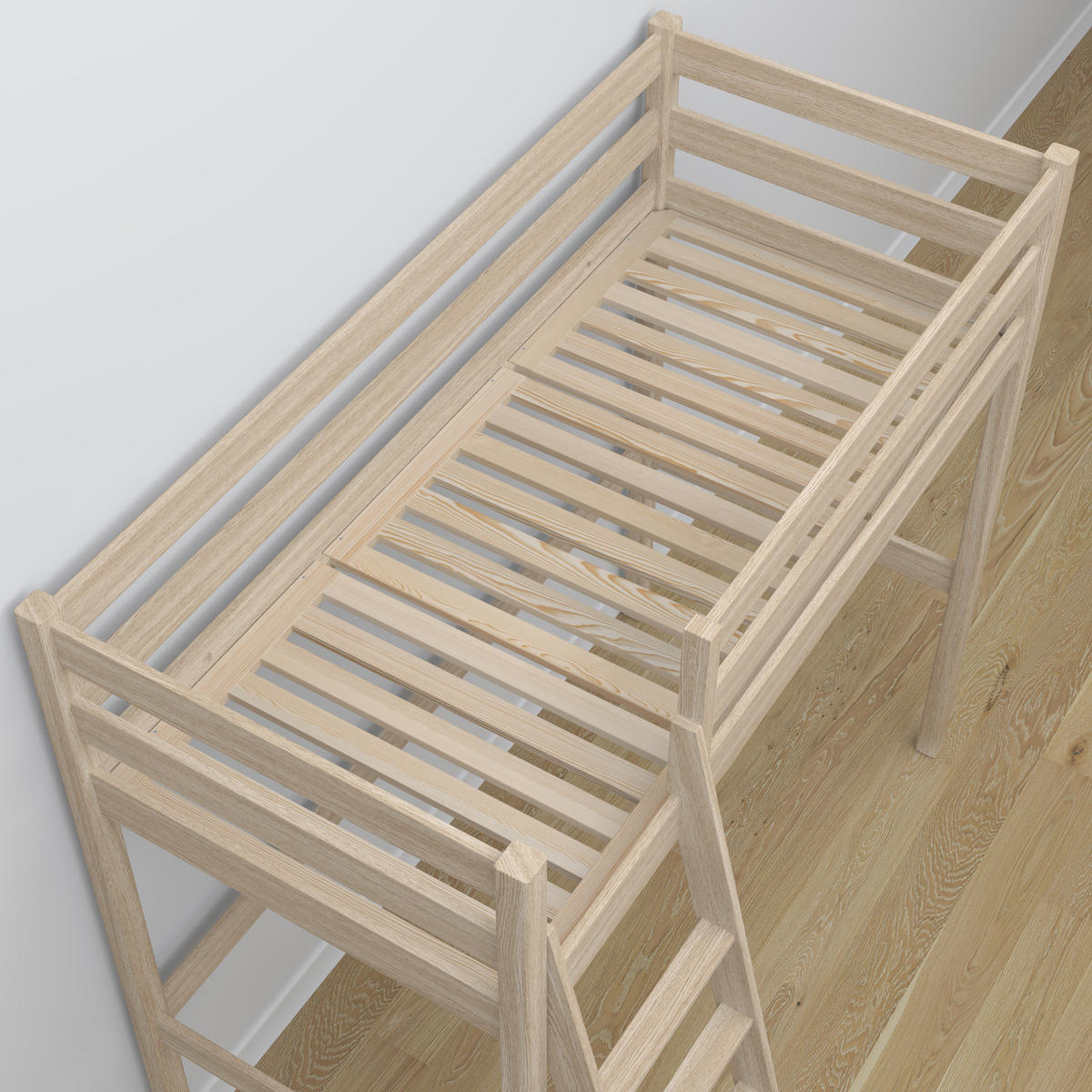 HOCHBETT N03 mit Schreibtisch Sonoma Eiche 90/200 - Sonoma Eiche, Naturmaterialien/Holz (90/200cm) - N-Wood