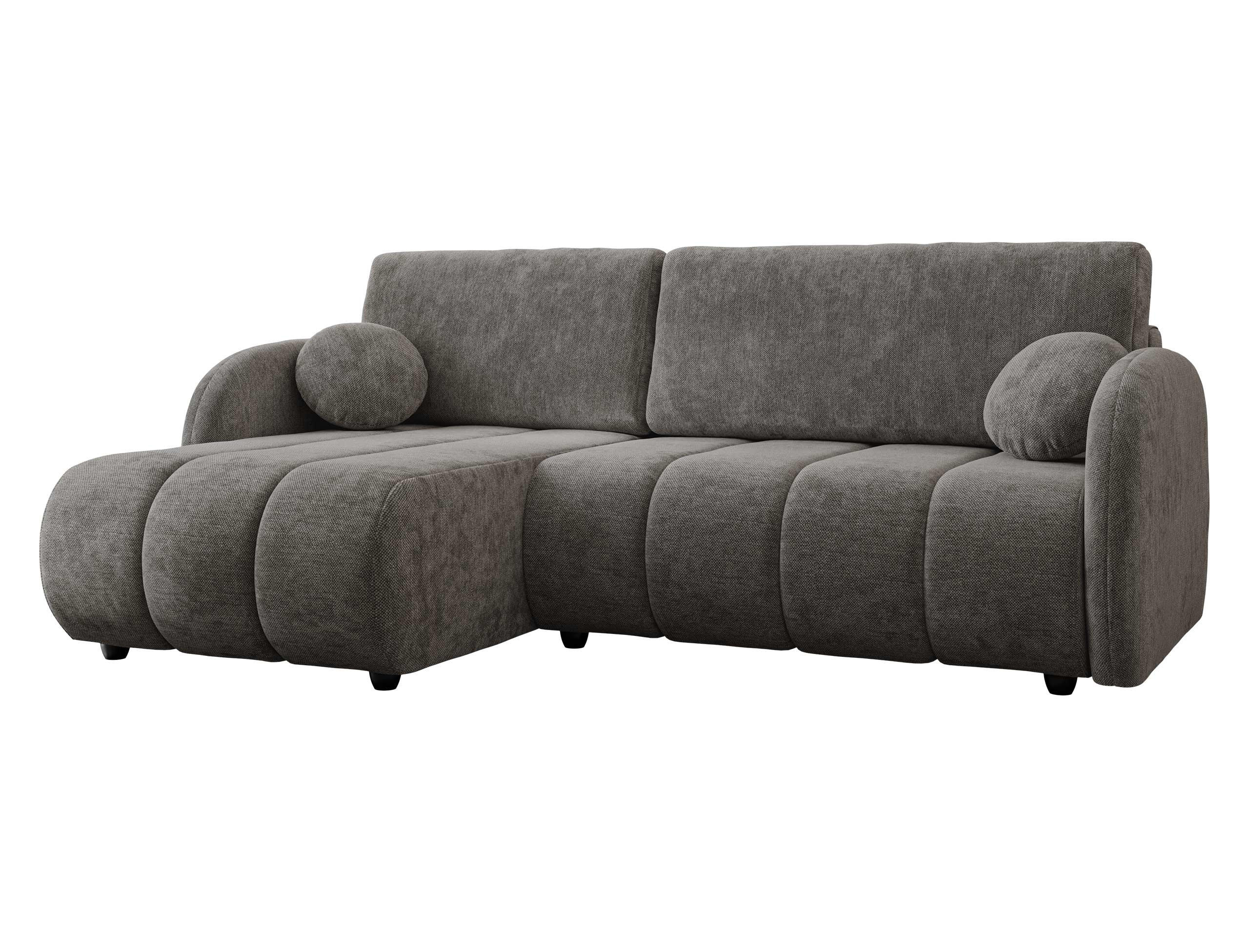 ECKSOFA Zara 2rLC - Schwarz/Braun, Holz/Kunststoff (233/160cm) - MIRJAN24