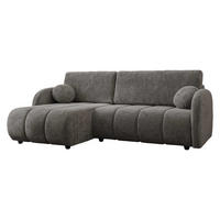 ECKSOFA Zara 2rLC - Schwarz/Braun, Holz/Kunststoff (233/160cm) - MIRJAN24