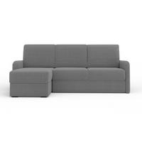 ECKSOFA BIANCO 215 cm breit in Boucle Grau links - Grau, Holzwerkstoff/Textil (215/145cm) - Deine Möbel 24