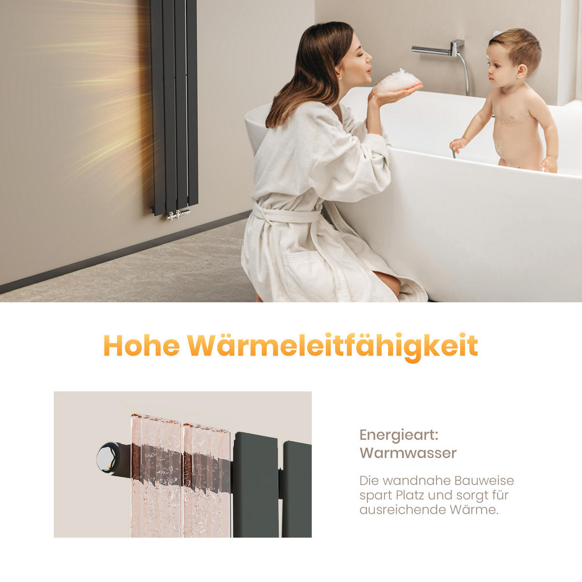 HEIZKÖRPER Flachheizkörper Anthrazit 160/46/4,9 cm - Anthrazit, Metall (46/160/4.9cm) - EMKE