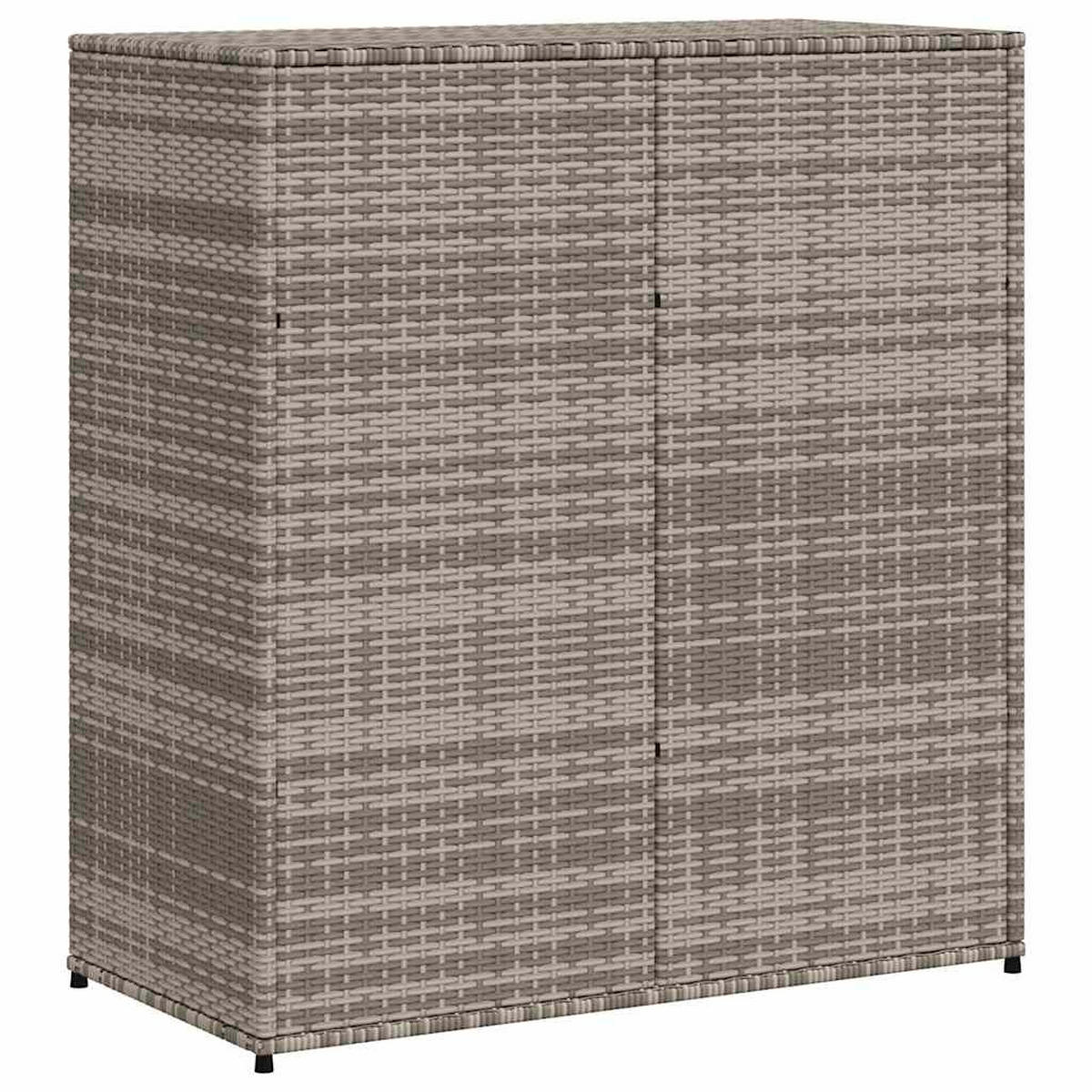 GARTENSCHRANK Grau 105/55/113 Cm Poly Rattan - Grau, Kunststoff (105/113/55cm) - vidaXL