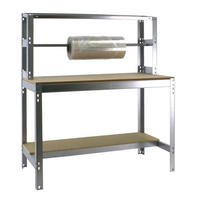 PACKTISCH Buffalo HxBxT 84 x 150 x 76 cm Traglast 600 kg Verzinkt - Silberfarben, Metall (150/84/76cm) - PROREGAL