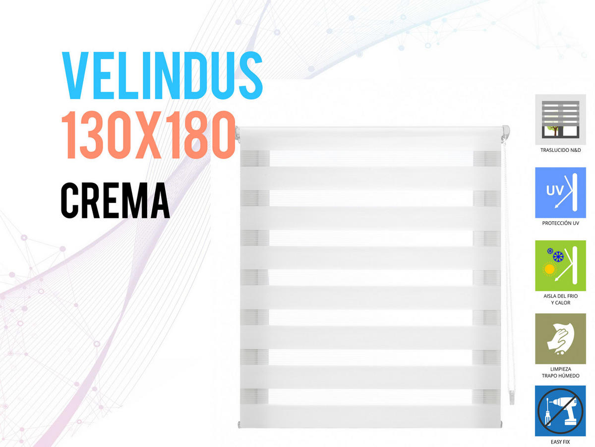 ROLLO Polyester Transluzent Cream 130x180 - Creme, Textil (130/180/1cm) - Purline