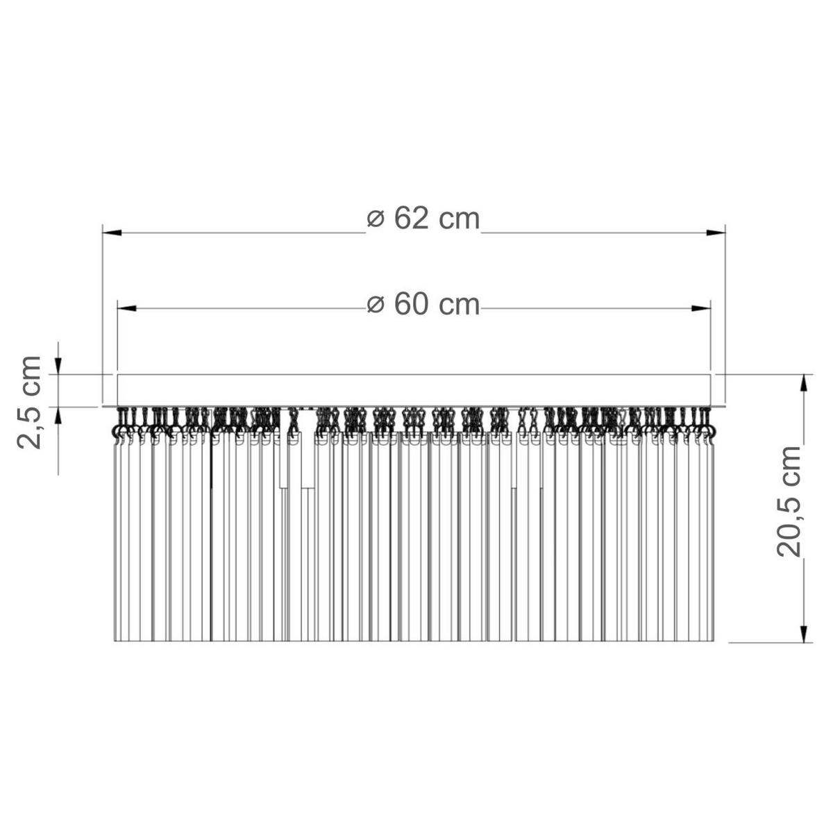 DECKENLEUCHTE Sandrilla, Transparent und goldfarben, 20.5cm - Transparent, Glas (20/62/20.5cm) - KOSILUM