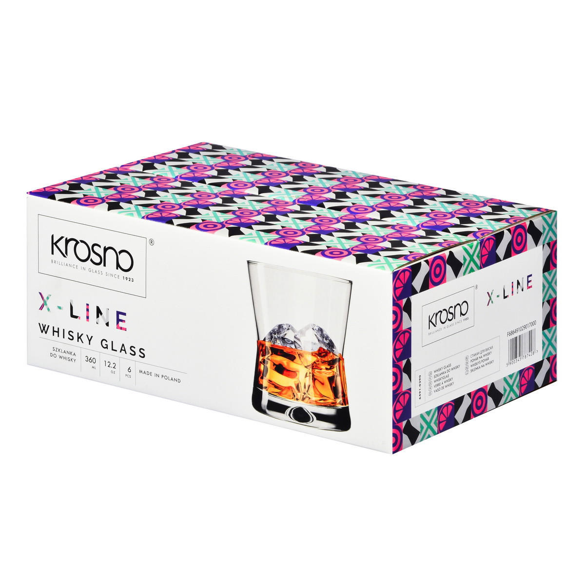 WHISKYGLÄSER X-Line, 6er-Set, 360 ml - Transparent, Glas (0.36L) - Krosno Glass
