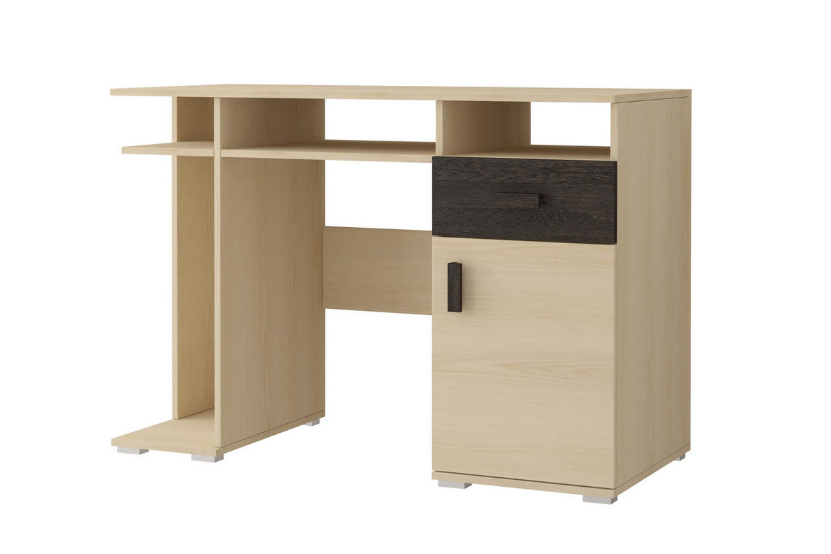 KINDERZIMMER-SET NICO Wohnwand 350/202 cm in Esche / Eiche Canterbury - Eichefarben/Eschefarben, Holzwerkstoff (350/202/52cm) - Deine Möbel 24