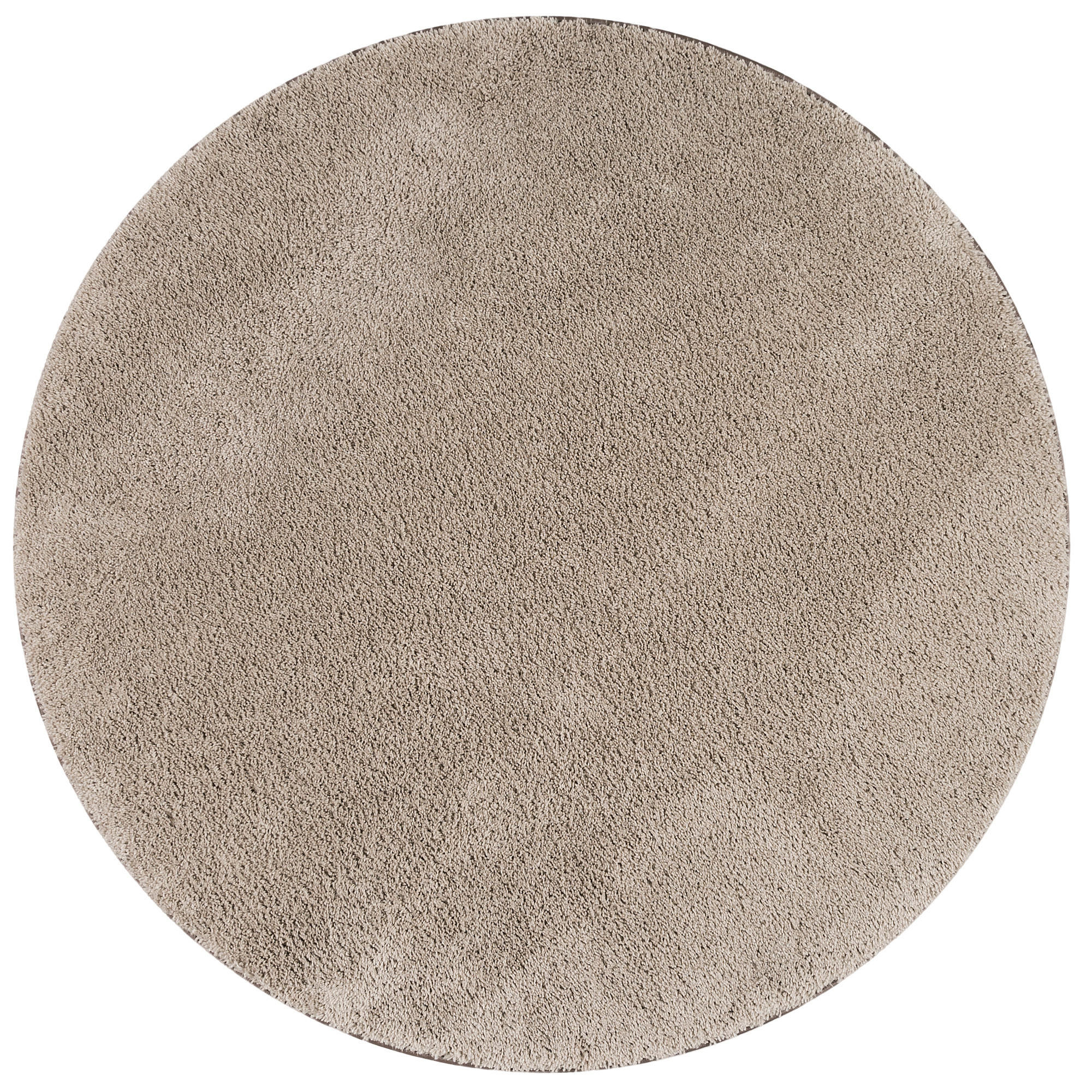 HOCHFLOR SHAGGY TEPPICH PALACE RUND - Taupe, Textil (133/133cm) - Snapstyle