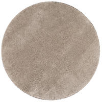 HOCHFLOR SHAGGY TEPPICH PALACE RUND - Taupe, Textil (200/200cm) - Snapstyle