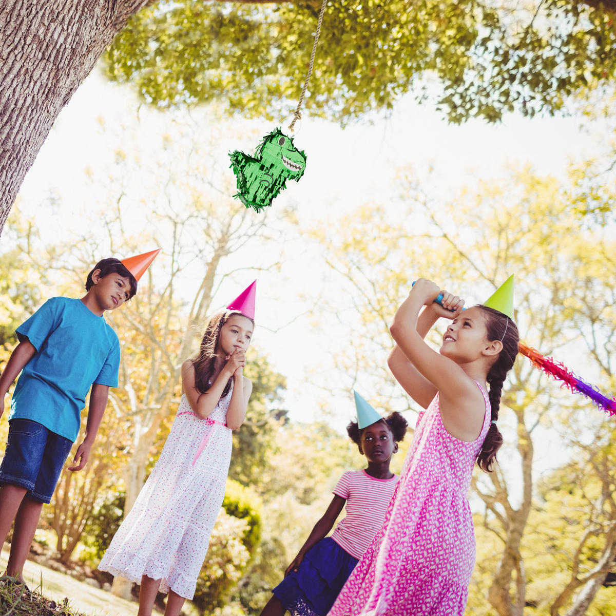 PINATA - Grün, Papier/Wellpappe (20/30/5cm) - Relaxdays