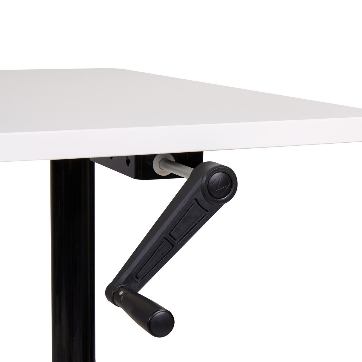 SCHREIBTISCH weißschwarz 120/72 cm manuell höhenverstellbar Destin IV - Schwarz/Weiß, Holz (72/120/74cm) - Beliani