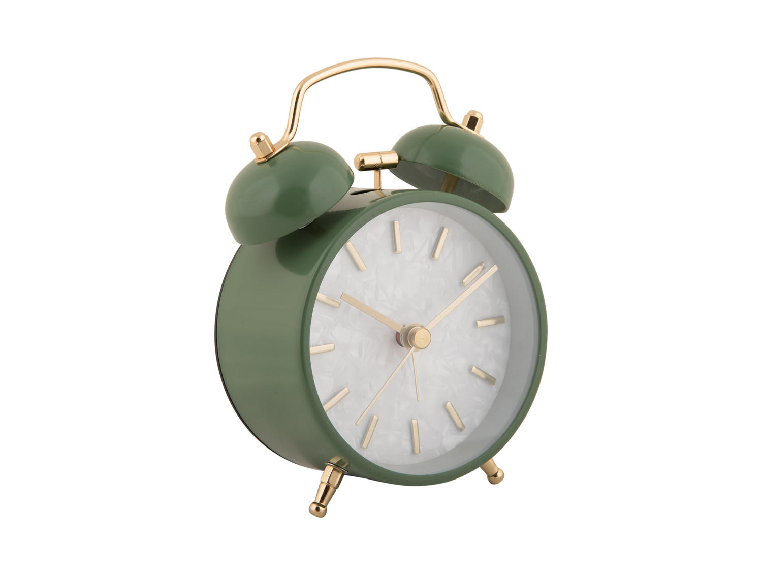 WECKER Pearl Glow 8/8/12 cm - Grün, Metall (8/12/8cm) - Karlsson