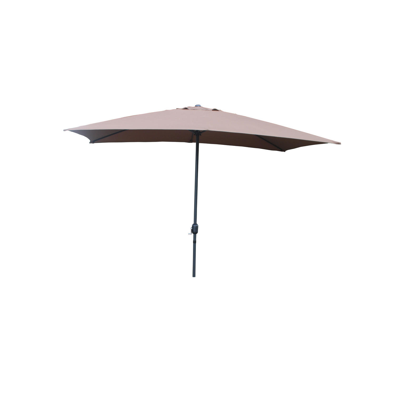 SONNENSCHIRM spezia braun rechteckig 2 93 x 1 93 cm gerade - Braun, Metall (193/293cm) - Concept Usine