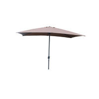 SONNENSCHIRM spezia braun rechteckig 2 93 x 1 93 cm gerade - Braun, Metall (193/293cm) - Concept Usine