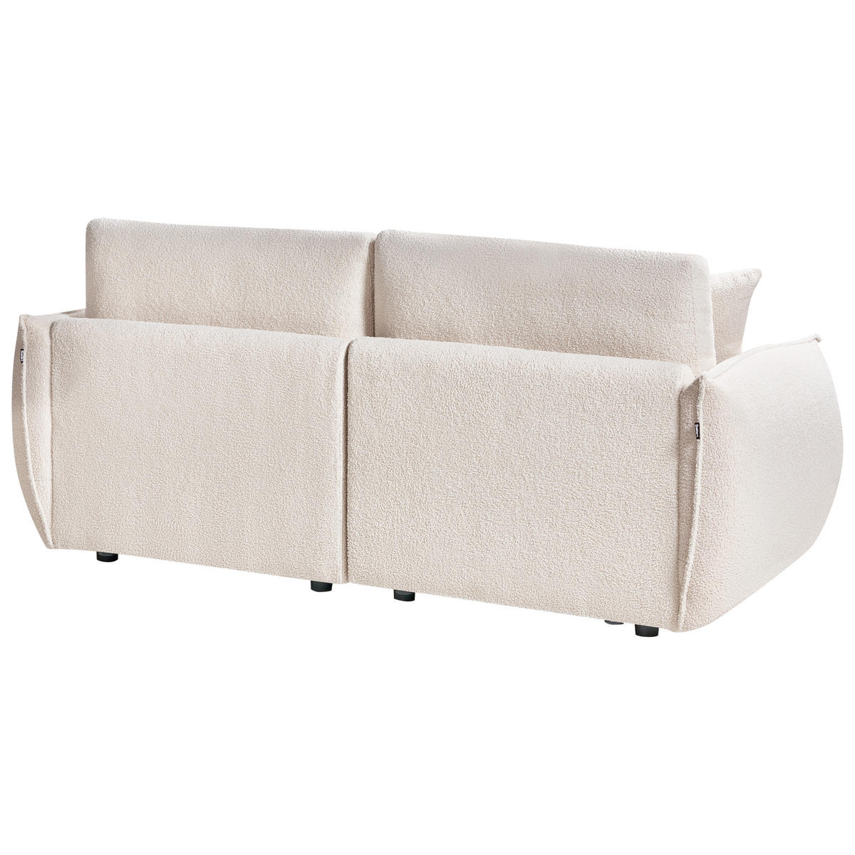 MODULSOFA 2-Sitzer Bouclé Cremeweiß Mesnali - Creme, Textil (190/84/95cm) - Beliani