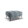POUF Samt Stoff Blau - Blau/Schwarz, Textil/Metall (78/41/60cm) - Makamii