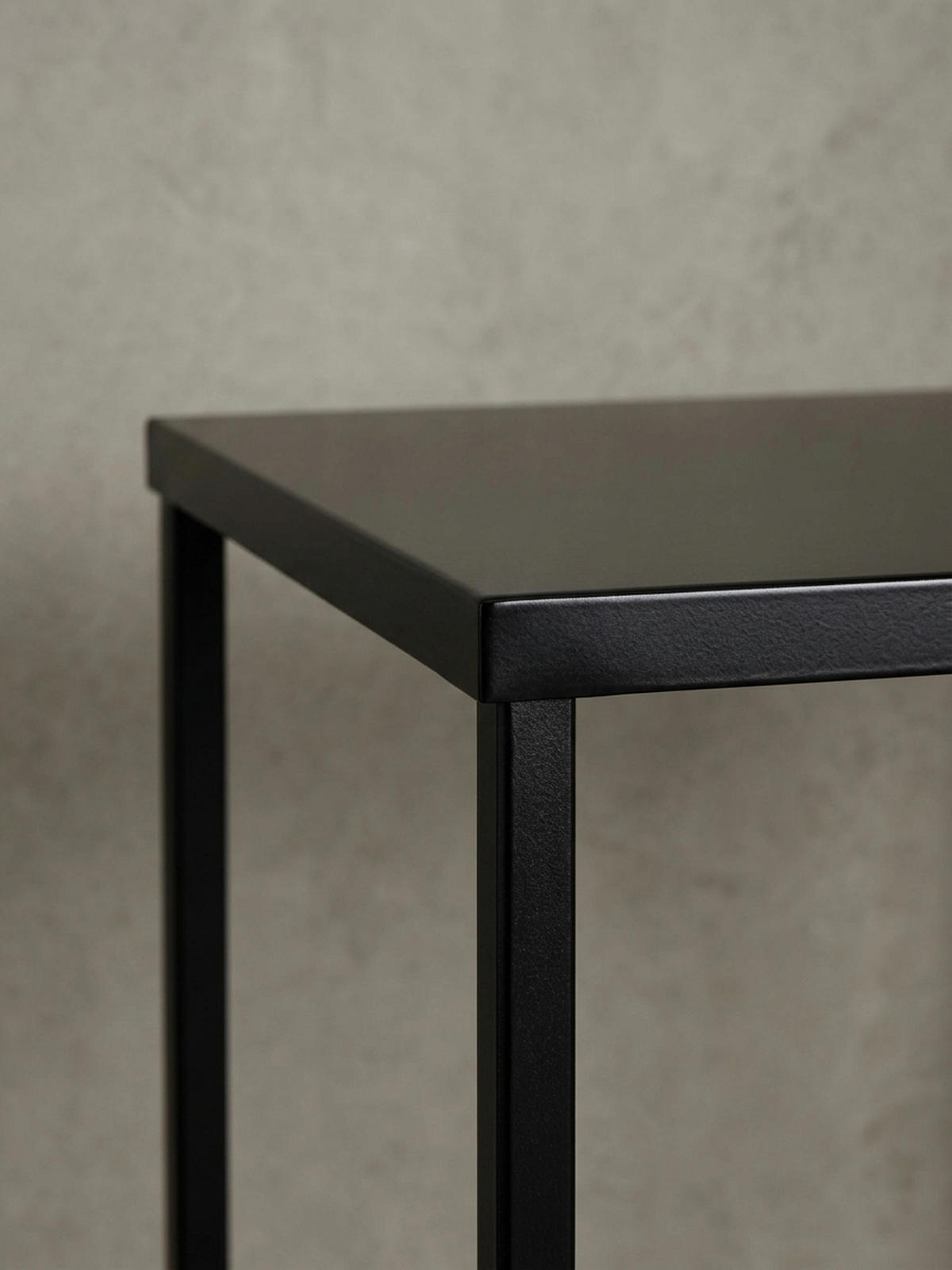 COUCHTISCH quadratisch mit Marmor-Optik, Metallgestell im Industrial-Stil, Schwarz 60x60x45 cm - Schwarz, Metall (60/60/45cm) - KADIMA DESIGN