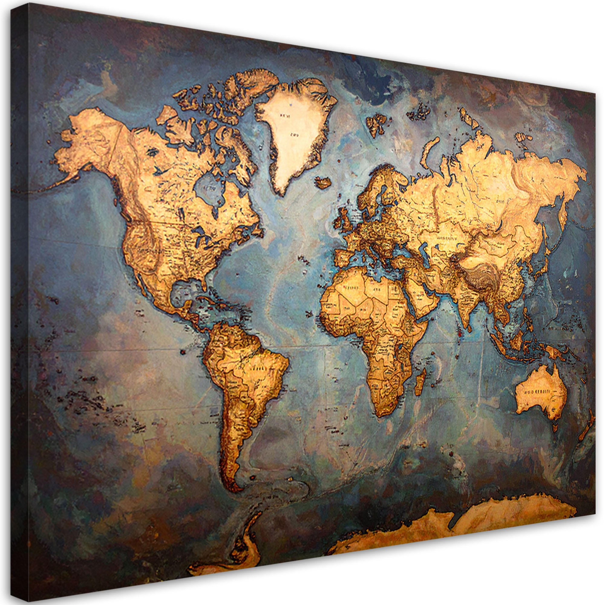 Feeby Leinwandbild Blau 45x30 cm