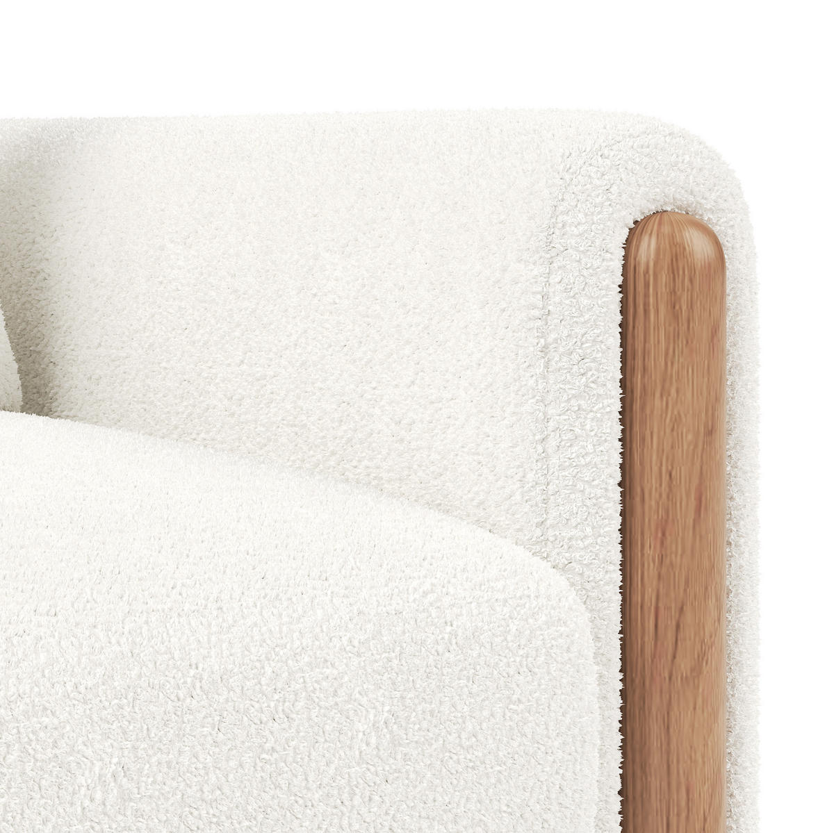 SESSEL 87/88.5/83 cm White aus Teddy mit abnehmbarem Sitzkissen - Weiß, Textil (83/88.5/87cm) - OKMYHOME