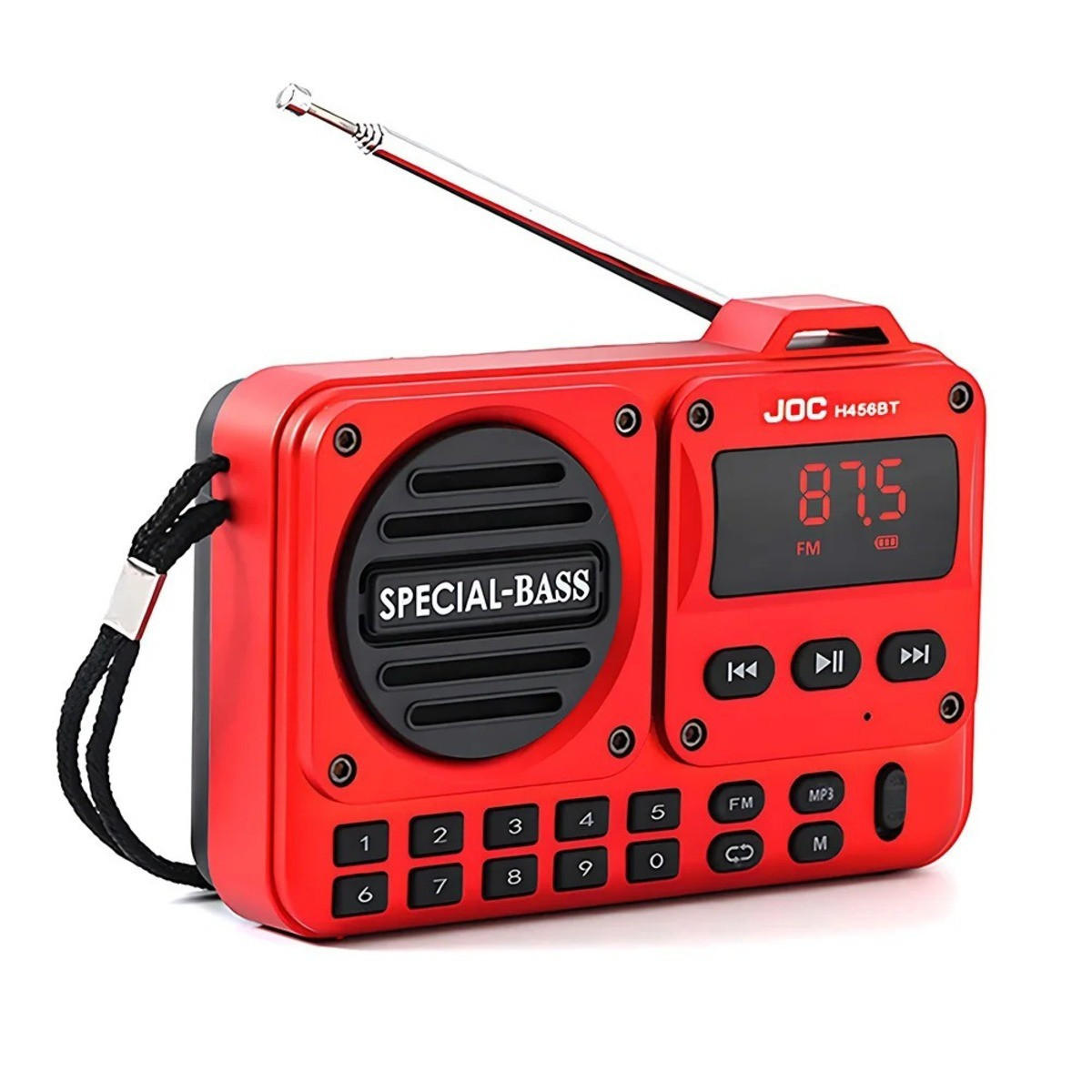 RADIO EMERGENCY 13/4/9 cm - Rot, Kunststoff (13/4/9cm) - Authentics