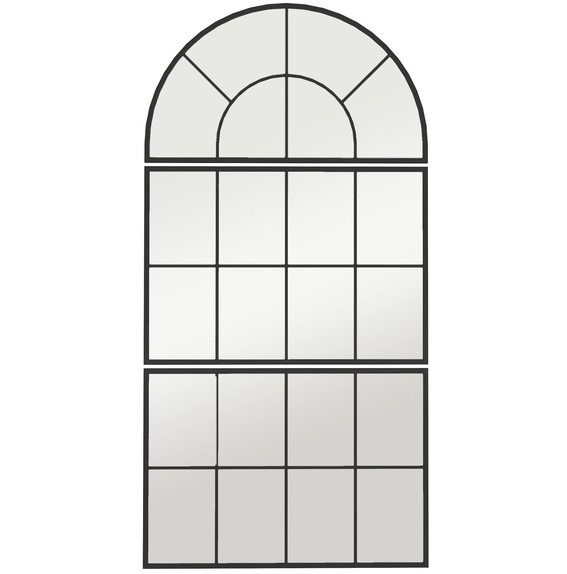 Okwish Wandspiegel Schwarz 2x53x76 cm