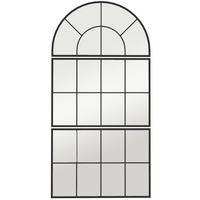 WANDSPIEGEL 76/2/53 cm Schwarz aus Glas mit Metallrahmen - Schwarz, Glas (2/53/76cm) - OKWISH