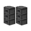 EUROBOX 6x NextGen Portable, HxBxT 23,5x30x40cm, 20 Liter, Schwarz - Schwarz, Kunststoff (30/23.5/40cm) - PROREGAL