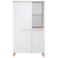 KINDERKLEIDERSCHRANK Leon 2-türig - Honigeiche/Weiß, Holz/Holzwerkstoff (100/180/52cm) - Roba