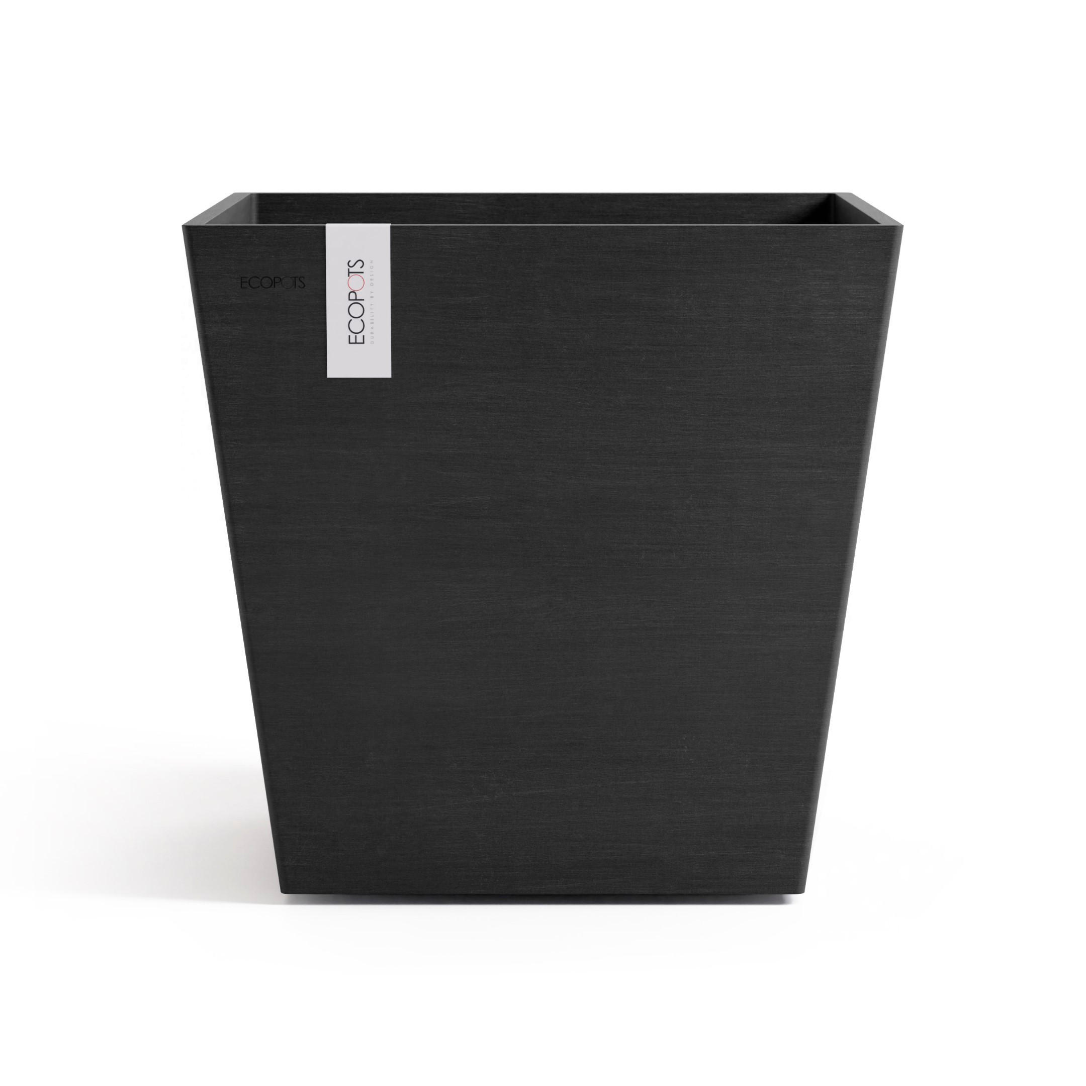 BLUMENTOPF mit Wasserreservoir Rotterdam 43,6/43,6/44,4 cm Dunkelgrau - Dunkelgrau, Kunststoff (43.6/44.4cm) - Ecopots