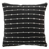 ZIERKISSEN Linechic 45/45 cm - Schwarz, Naturmaterialen (45/45cm) - Douceur d´intérieur