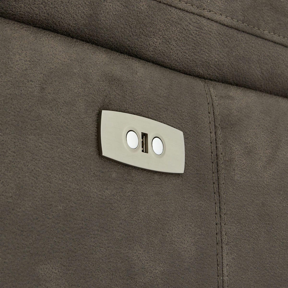 ZWEISITZER-SOFA Mikrofaser Braun (Taupe) - Braun, Leder/Metall (162/101/96cm) - Furnhouse
