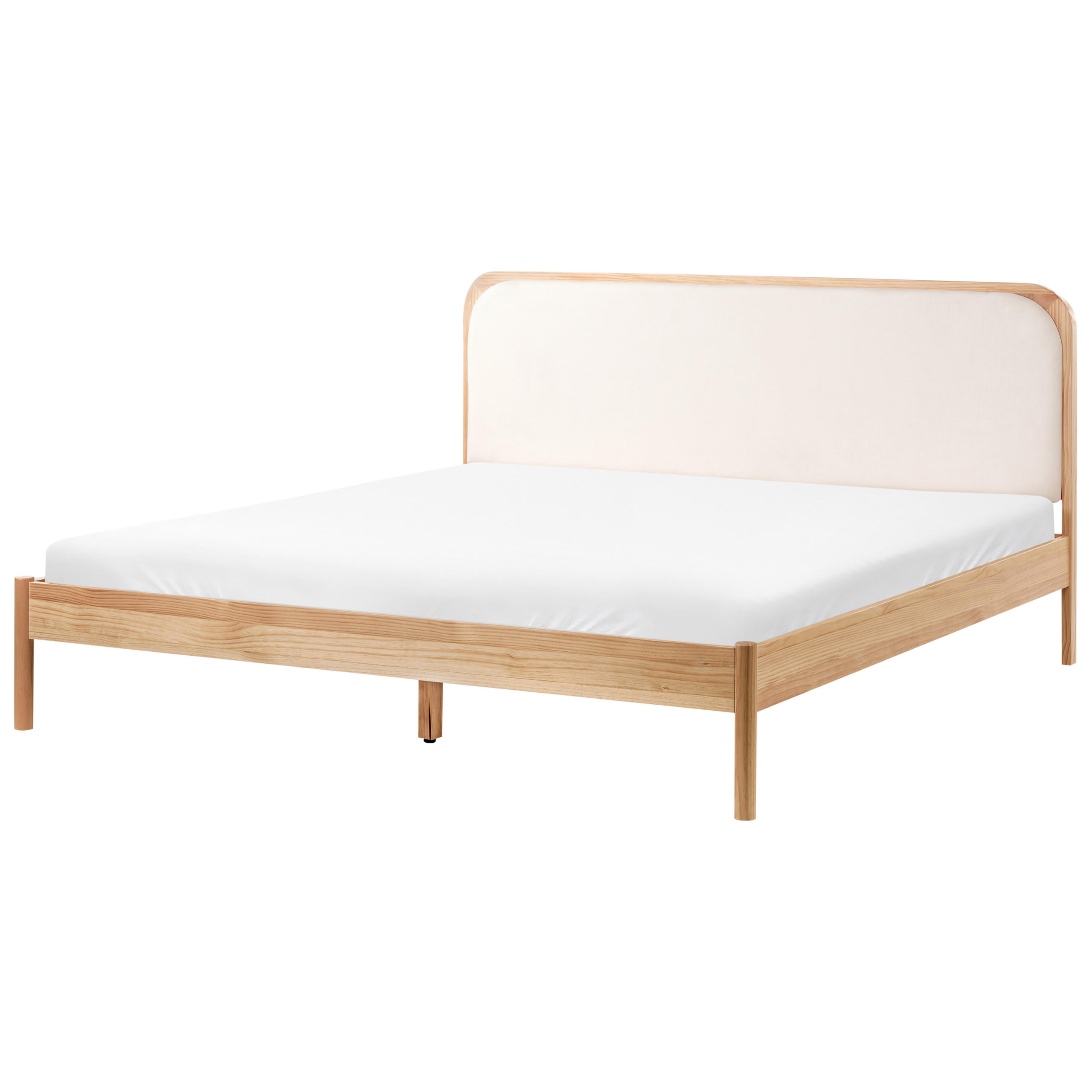 BETT mit Lattenrost 180/200 cm Hellbraun Dosches - Hellbraun, Holz (180/200cm) - Beliani