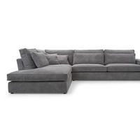 ECKSOFA Comforto MINI CORD 280 x 224 cm Ausrichtung links - Dunkelgrau, Textil (224/280cm) - AN-Moebel 4u