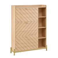 SCHUHKIPPER DE-37696 90/24/119 cm mit 3 Klapptüren Eichenholz - Naturfarben, Holzwerkstoff (90/119/24cm) - ComfortXL