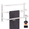 WAND-HANDTUCHHALTER 3 Stangen - Weiß, Metall (67.5/40/23cm) - bremermann