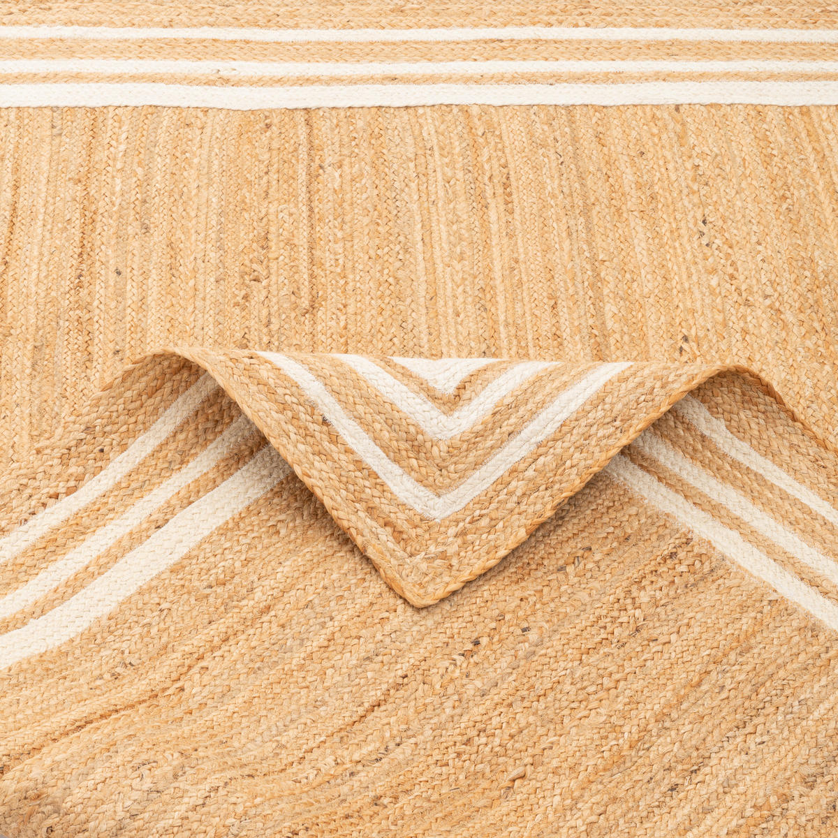 NATURFASER TEPPICH JUTE SALSA BORDÜRE - Creme, Textil (140/200cm) - Pergamon